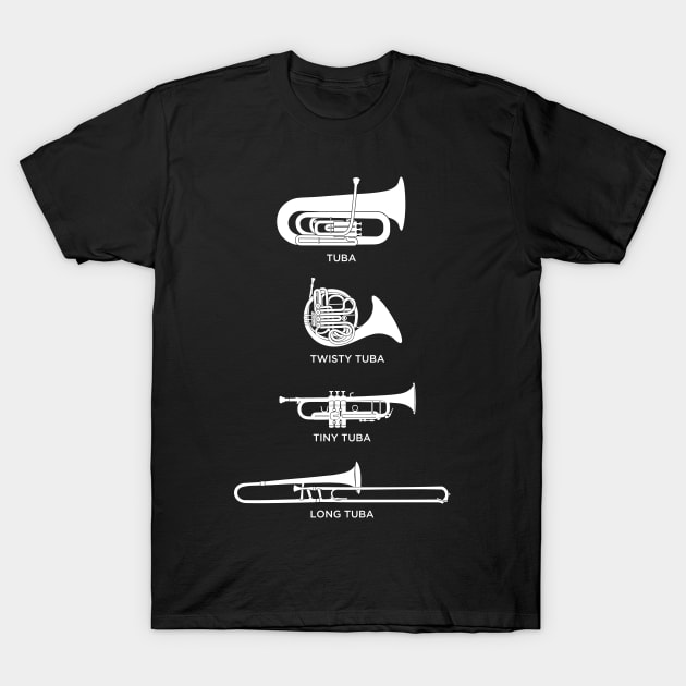 Funny Types Of Tuba T-Shirt by MeatMan